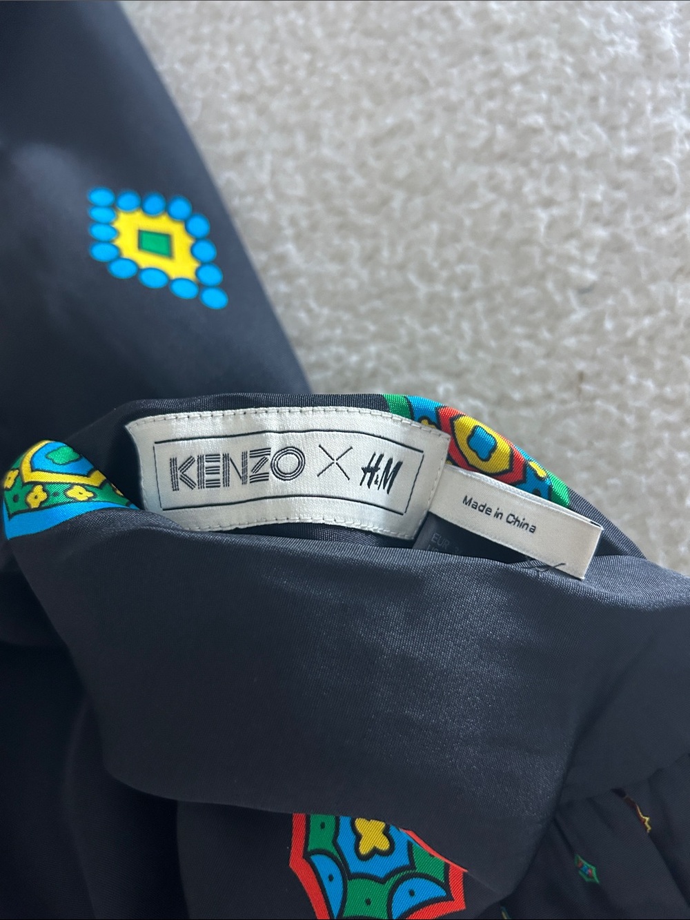 Kenzo x H & M Reversible Geometric High Low Dress Size 4 - Picture 7 of 13